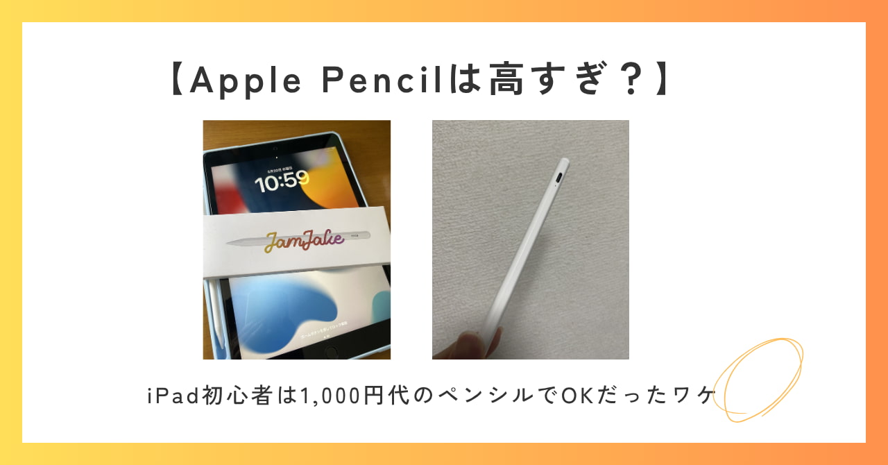 Apple Pencilは高すぎ？iPad初心者には1,000円代ペンで十分だった話